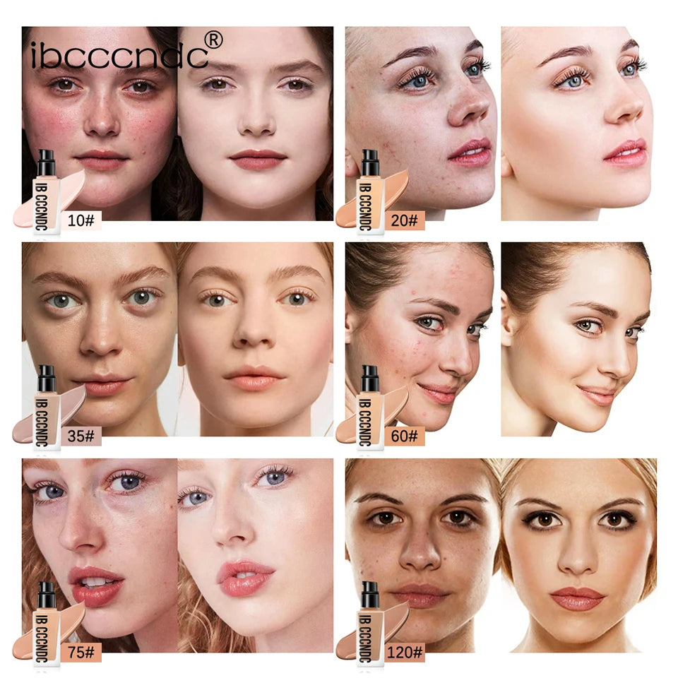 Flawless All Day 6 Color Waterproof Concealer Foundation For Women Makeup Full Coverage Long Lasting Moisturizing