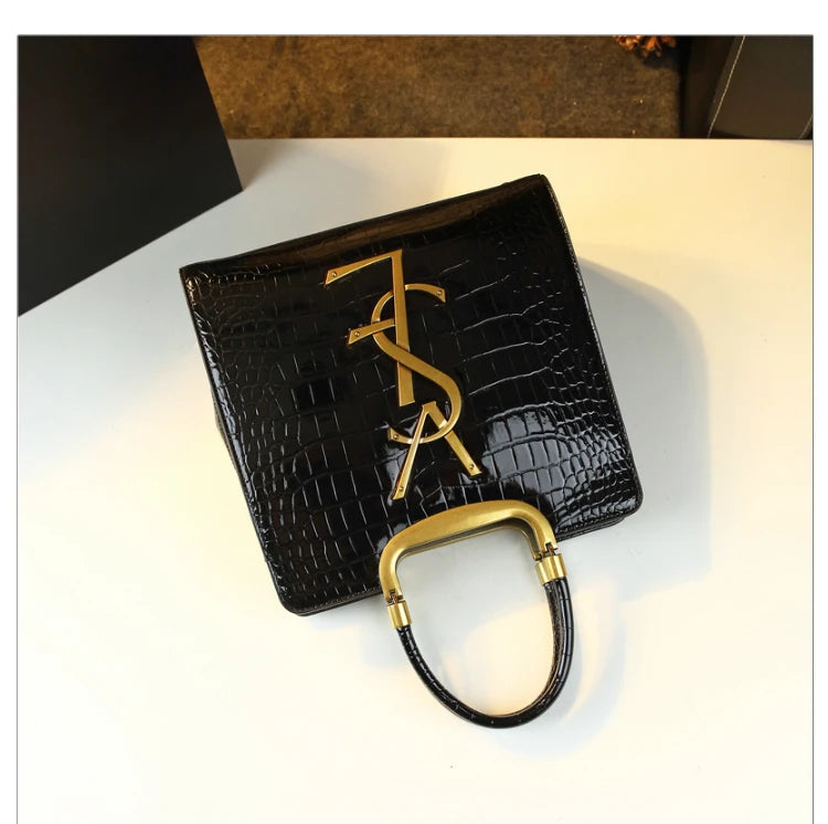 High-grade light luxury handbag 2024 new autumn and winter fashion Tote bag women's crocodile print single shoulder crossbodybagh