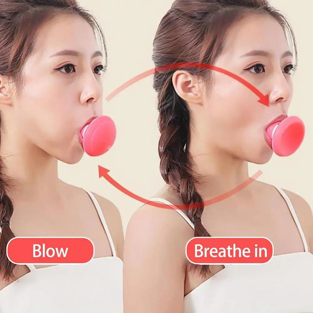 Fast Thin Face Silica Gel Mouth Jaw Exerciser Slimming Face Lift Tool Chin V-Shape Face Lifting Anti-wrinkle Removal Blow Breath