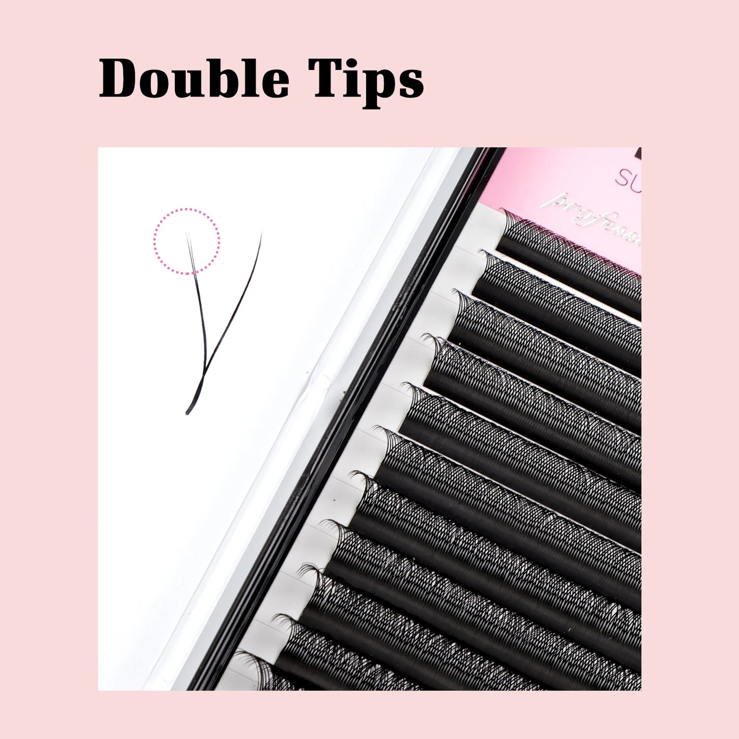 TDANCE 8-15MIX YY Shape Hand Woven Premium Mink Soft Light Natural Eyelashes Extension Makeup Mesh Net Cross False Eyelash