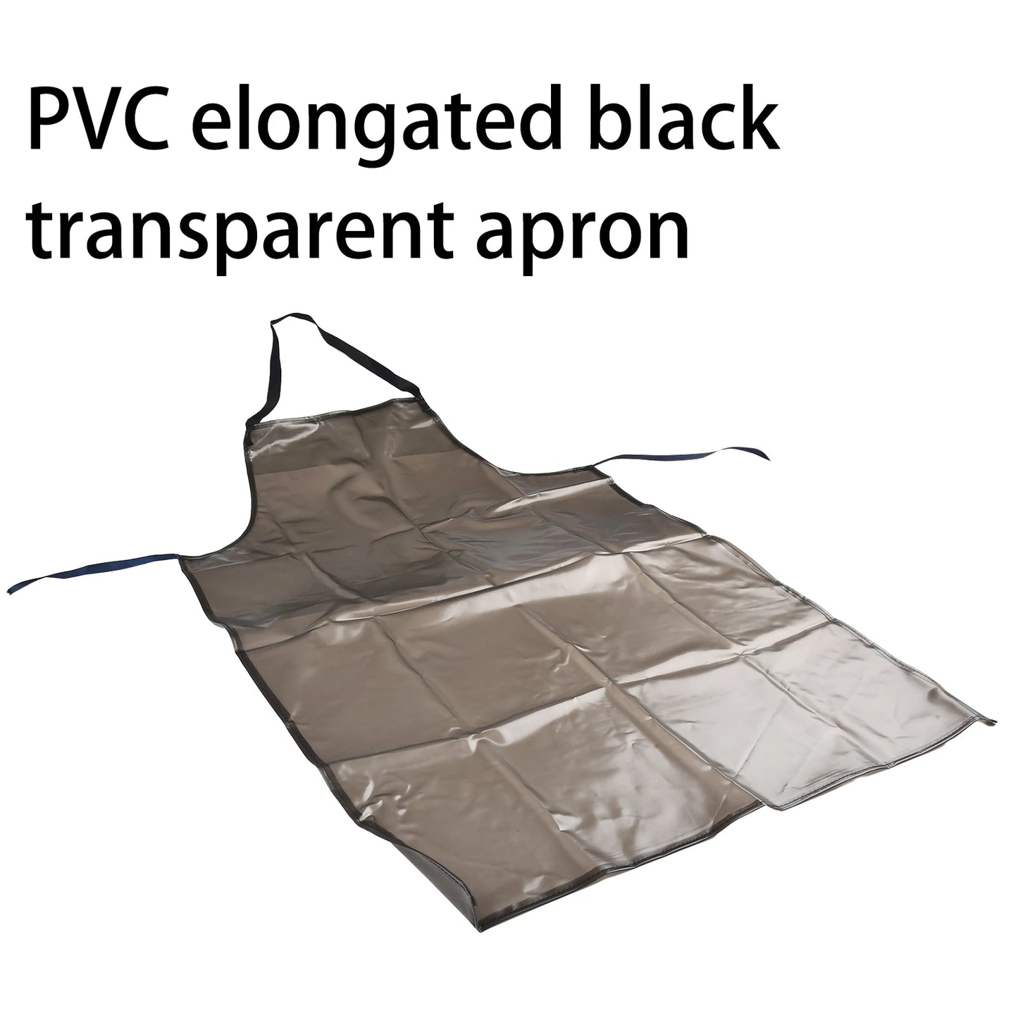Waterproof Oilproof PVC Black Apron For Kitchen Waterproof Areas Work Cleaner Wipeable Oil Resistant Baking Accessories