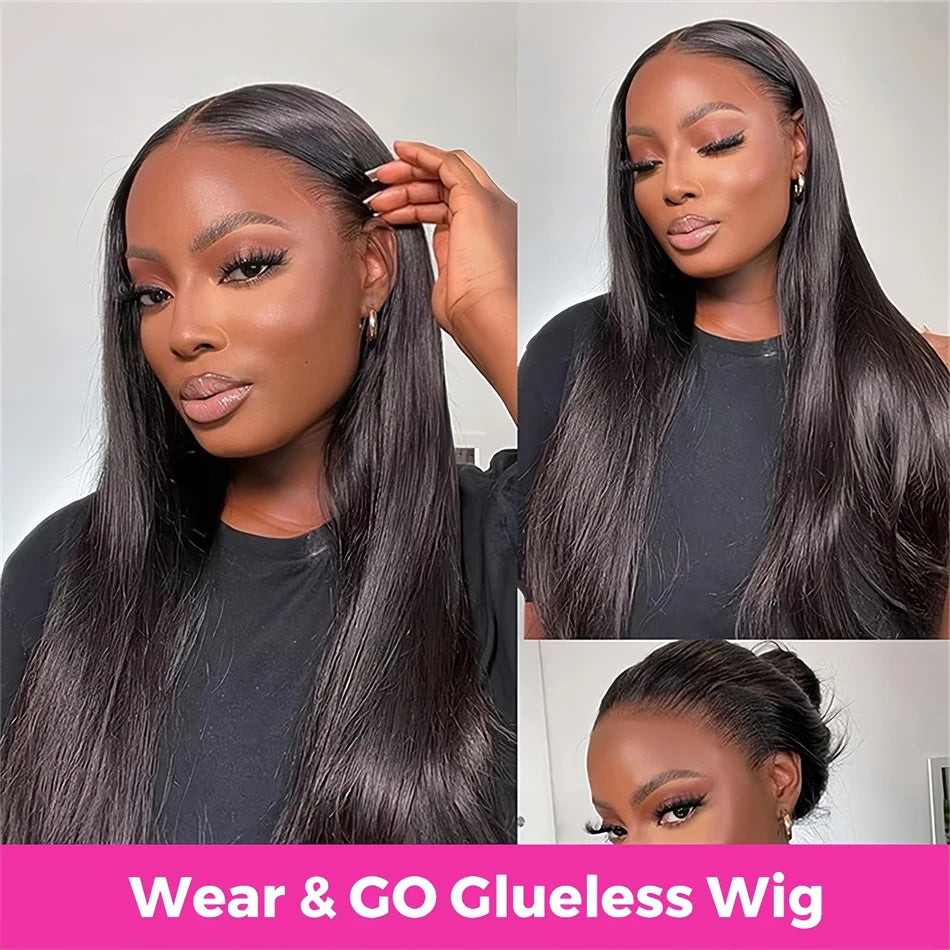 "30'' Glueless HD Lace Closure Wig – Bone Straight Human Hair"