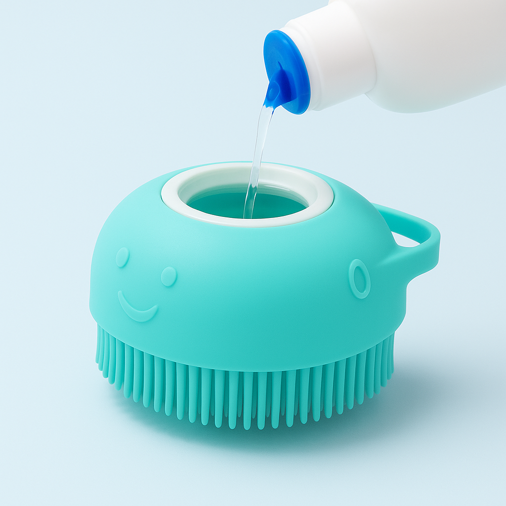 GB Pet Care Soft Silicone Bath Brush – Gentle Grooming & Massage for Dogs & Cats