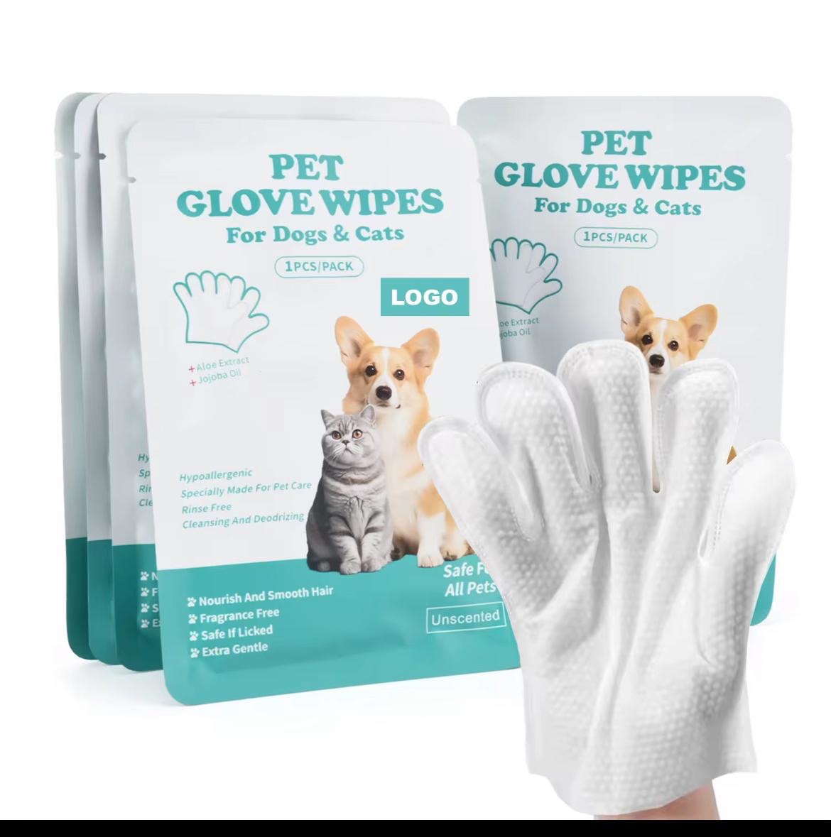 GB Pet Care Glove Wipes for Dogs & Cats – Hypoallergenic Grooming & Cleaning (Bundle Packs 2,3,4)