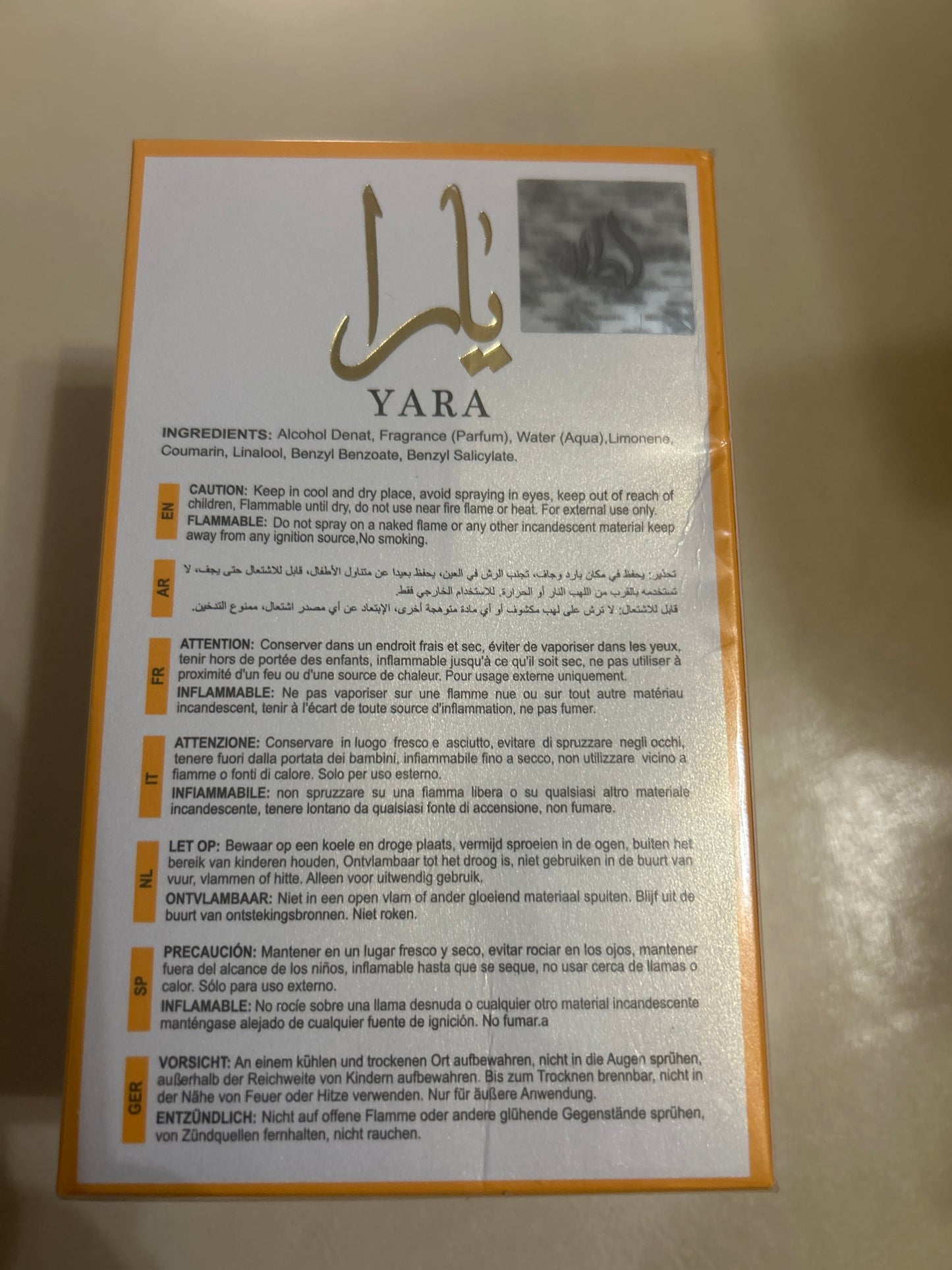 Yara Latafa 3.4 FL OZ Eau perfume Natural Spray 100 ML