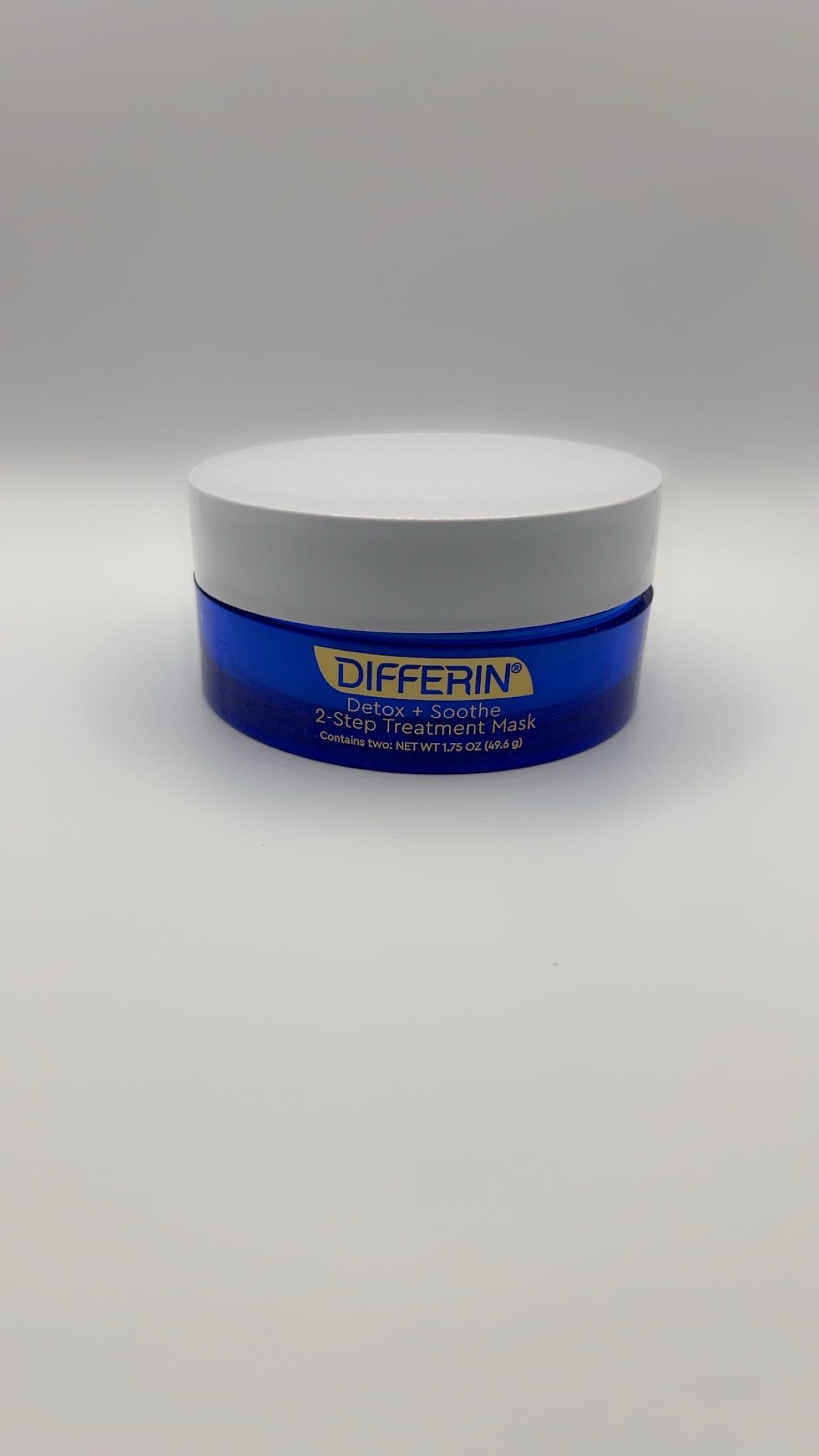 Differin Clay Face Mask, Detox and Soothe 2 Step Treatment Clay Mask by the makers of Differin Gel, Gentle Skin Care for Sensitive Skin Acne Prone, 1.75 oz