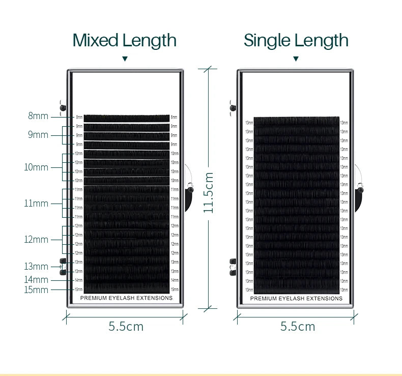 H&L SINCE 1990 20Rows Individual Eyelash Extensions Lashes Maquiagem Cilios for  Soft Natural Faux Mink Eyelashes for