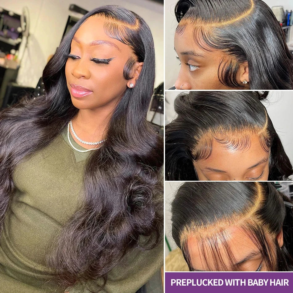 38 40 Inch Body Wave 13x6 Hd Lace Frontal Wig Human Hair For Women Brazilian Pre Plucked 13x4 Transparent Lace Front Wigs