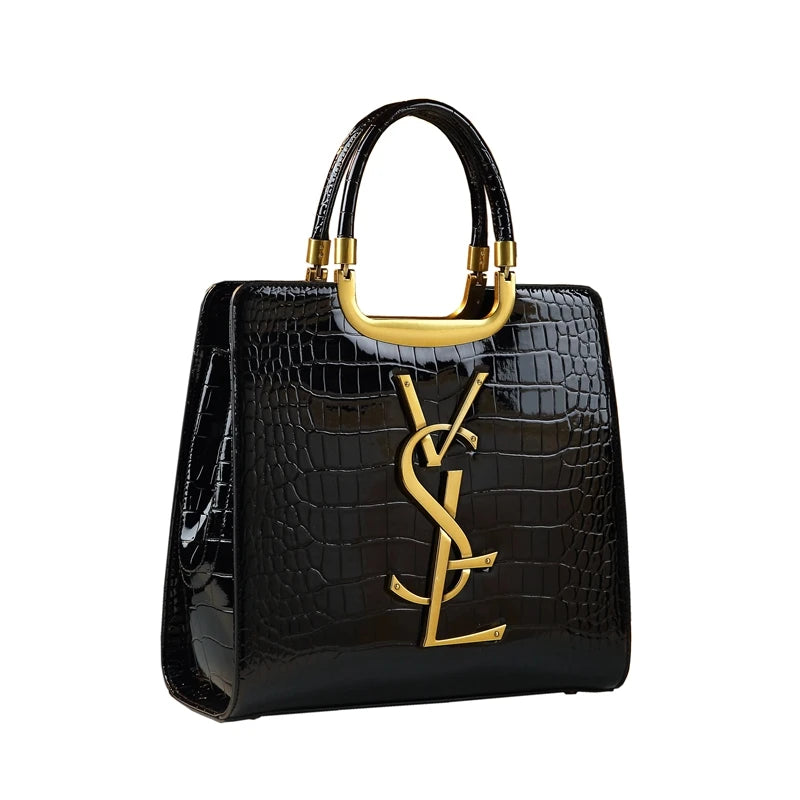 High-grade light luxury handbag 2024 new autumn and winter fashion Tote bag women's crocodile print single shoulder crossbodybagh