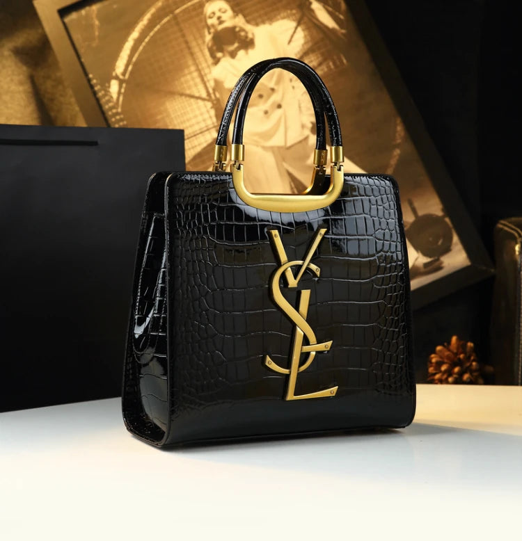 High-grade light luxury handbag 2024 new autumn and winter fashion Tote bag women's crocodile print single shoulder crossbodybagh