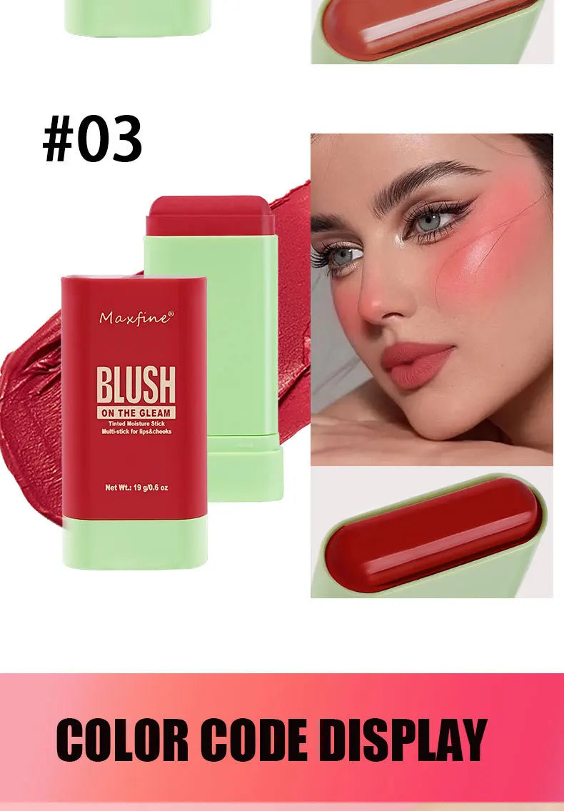 Multi Functional Blush Stick Waterproof Long Lasting Easy Color Delicate Moisture