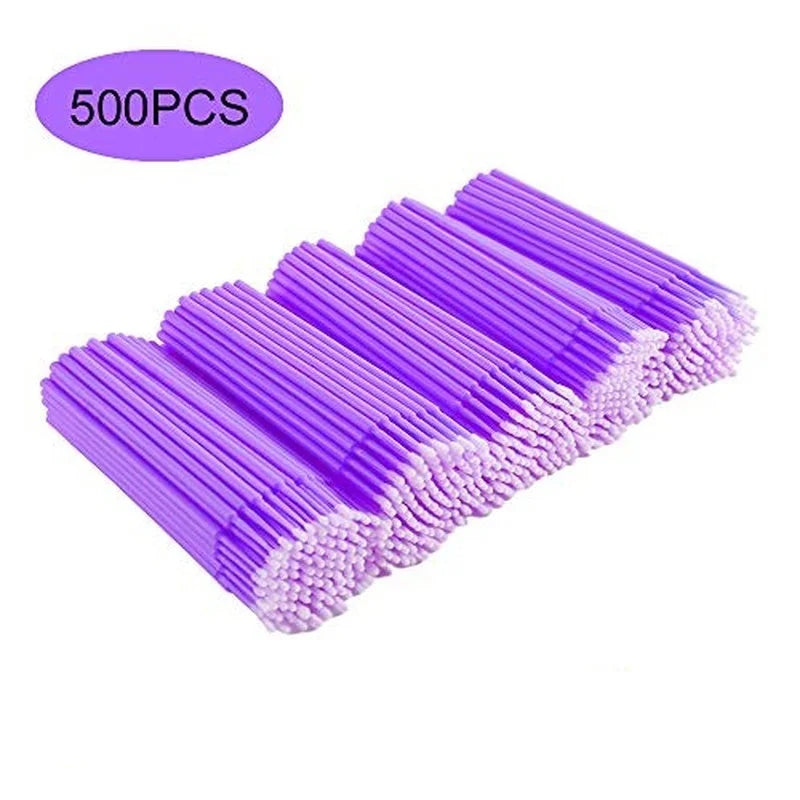 500pcs/lot Eyelash Extension Cleaning Swabs Lash Lift Glue Remover Applicators Microblade Makeup Micro Brushes Tool