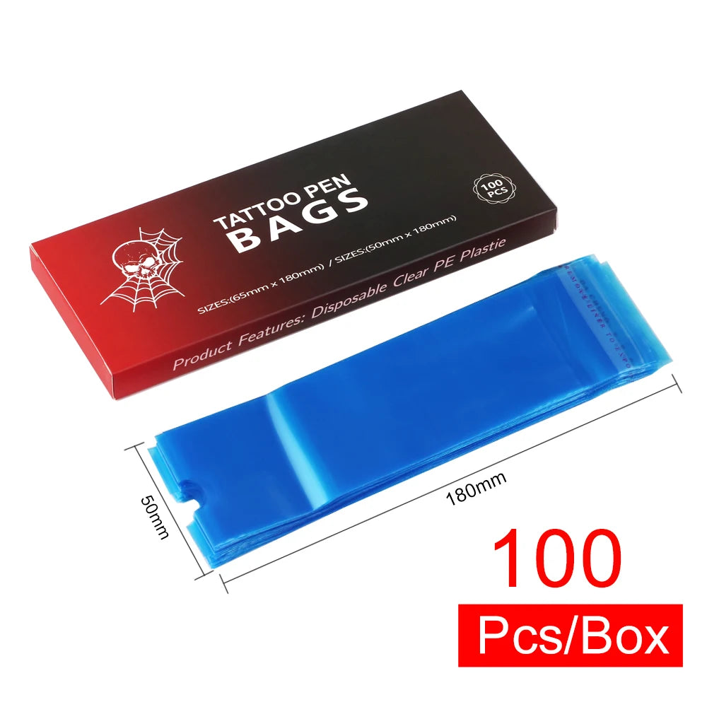 100 PCS Waterproof Tattoo Pen Barrier Film Protective Tattoo Color Packaging Machine Pen Protective Film Anti Fouling Film
