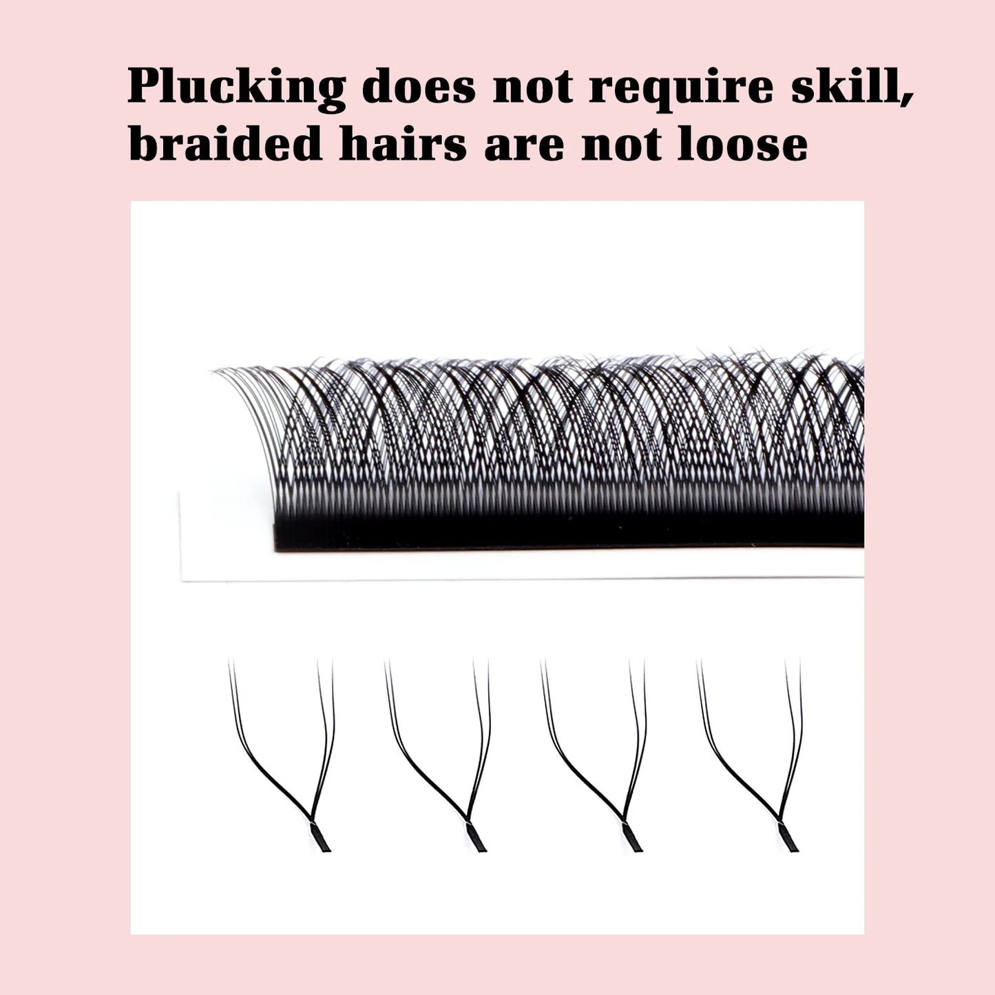 TDANCE 8-15MIX YY Shape Hand Woven Premium Mink Soft Light Natural Eyelashes Extension Makeup Mesh Net Cross False Eyelash