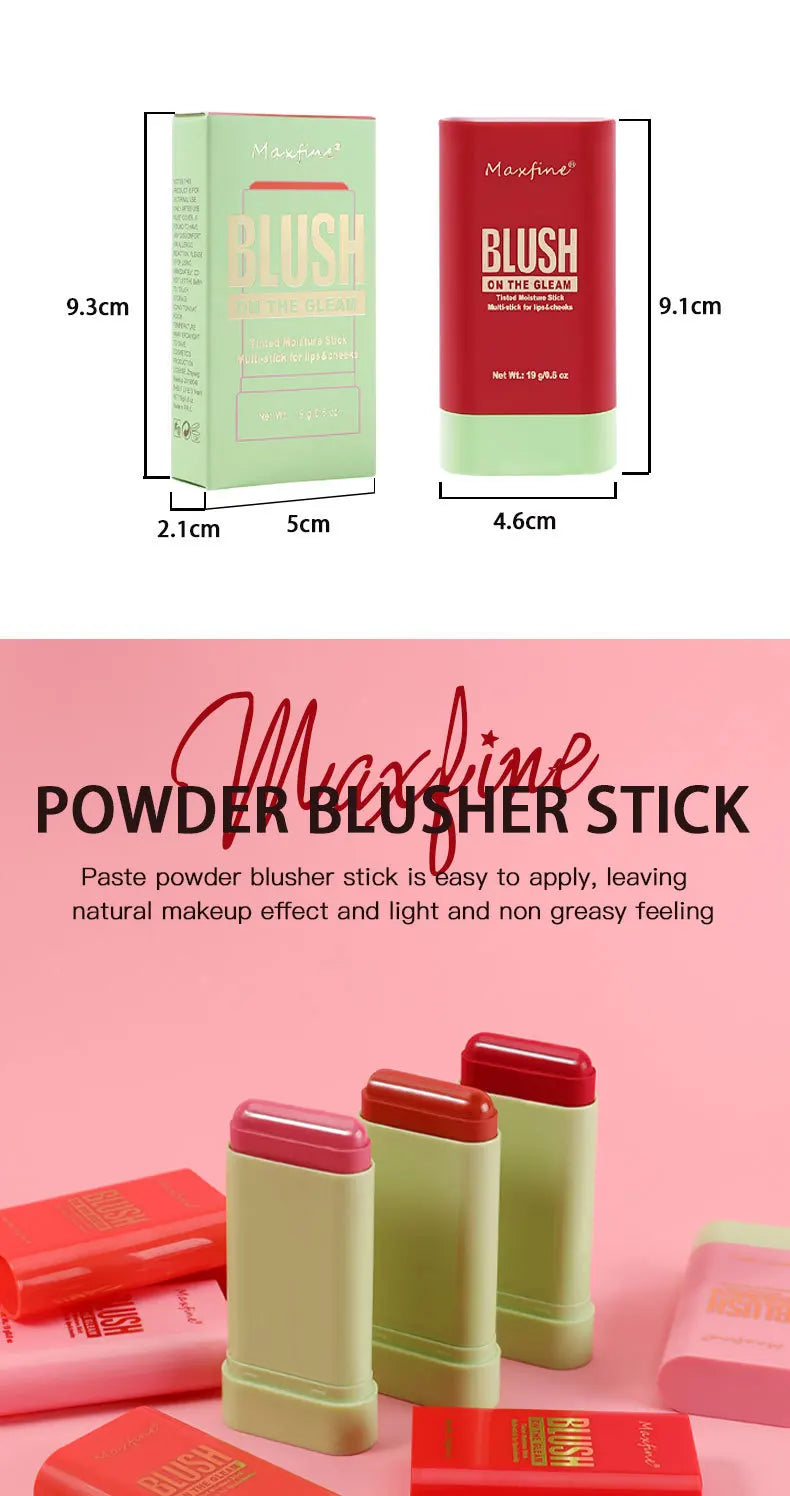 Multi Functional Blush Stick Waterproof Long Lasting Easy Color Delicate Moisture