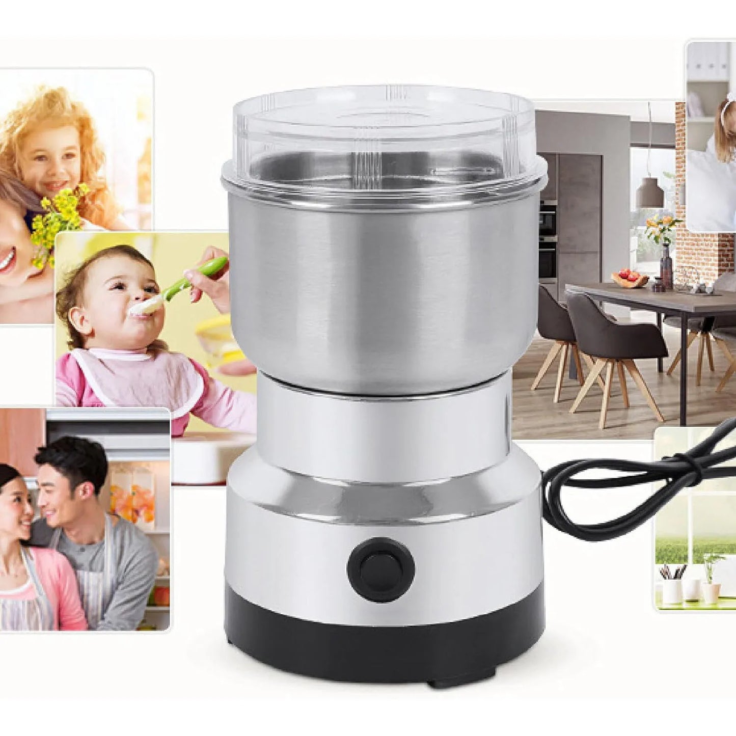 Portable Blender With USB Rechargeable Mini Kitchen Fruit Juice Mixer Home Simple Portable Electric Mini Juicerric Grinder Four Edged Blade Kitchen Cereal Nuts Beans Spices Grains Grinder Machine Multifunctional Home Coffee Grinder