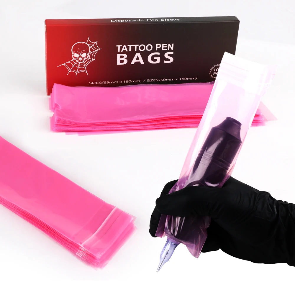 100 PCS Waterproof Tattoo Pen Barrier Film Protective Tattoo Color Packaging Machine Pen Protective Film Anti Fouling Film