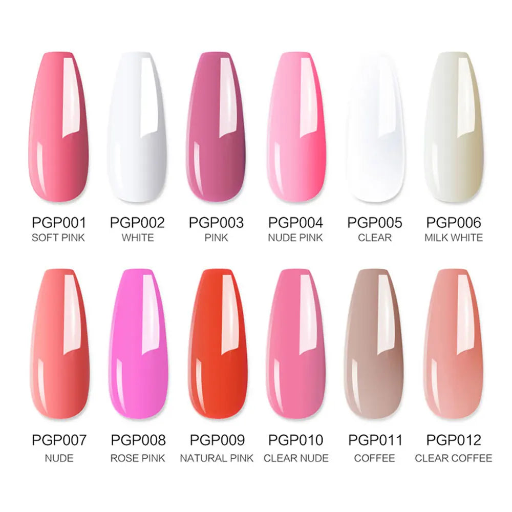 LIMEGIRL 30ml Nail Extension Gel Glitter Soak Off Nail Acrylic Crystal Build Poly UV Gel for Nails Quick Extension Manicure Glue