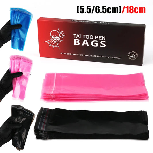 100 PCS Waterproof Tattoo Pen Barrier Film Protective Tattoo Color Packaging Machine Pen Protective Film Anti Fouling Film