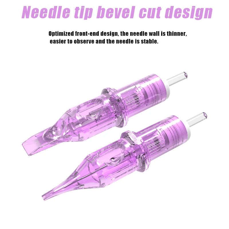 YILONG 50/20PCS Disposable Purple Tattoo Cartridges Needle RM/RL/M1/RS Needle diameter 0.35MM Tattoo Needle For Tattoo Machine