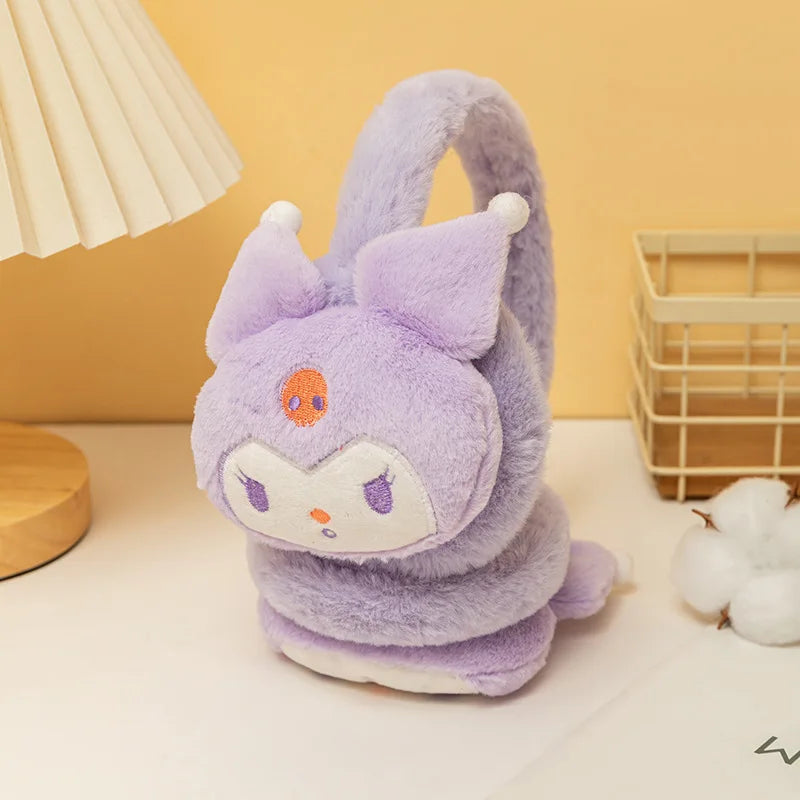 Sanrio Kuromi Cinnamoroll Melody Soft Plush Warmer Earmuff Cute Earflap Winter Outdoor Cold Protection Ear-Muffs Ear Cover Gift