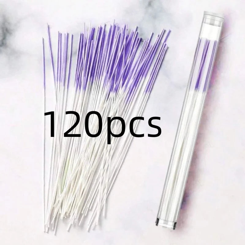 120/60pcs Ear Piercing Cleaning Effective Ear Hole Cleaner Tool Disposable Earrings Hole Clean Paper Line for Removing Dirt Odor