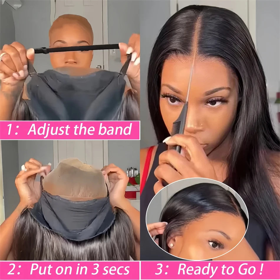 "30'' Glueless HD Lace Closure Wig – Bone Straight Human Hair"