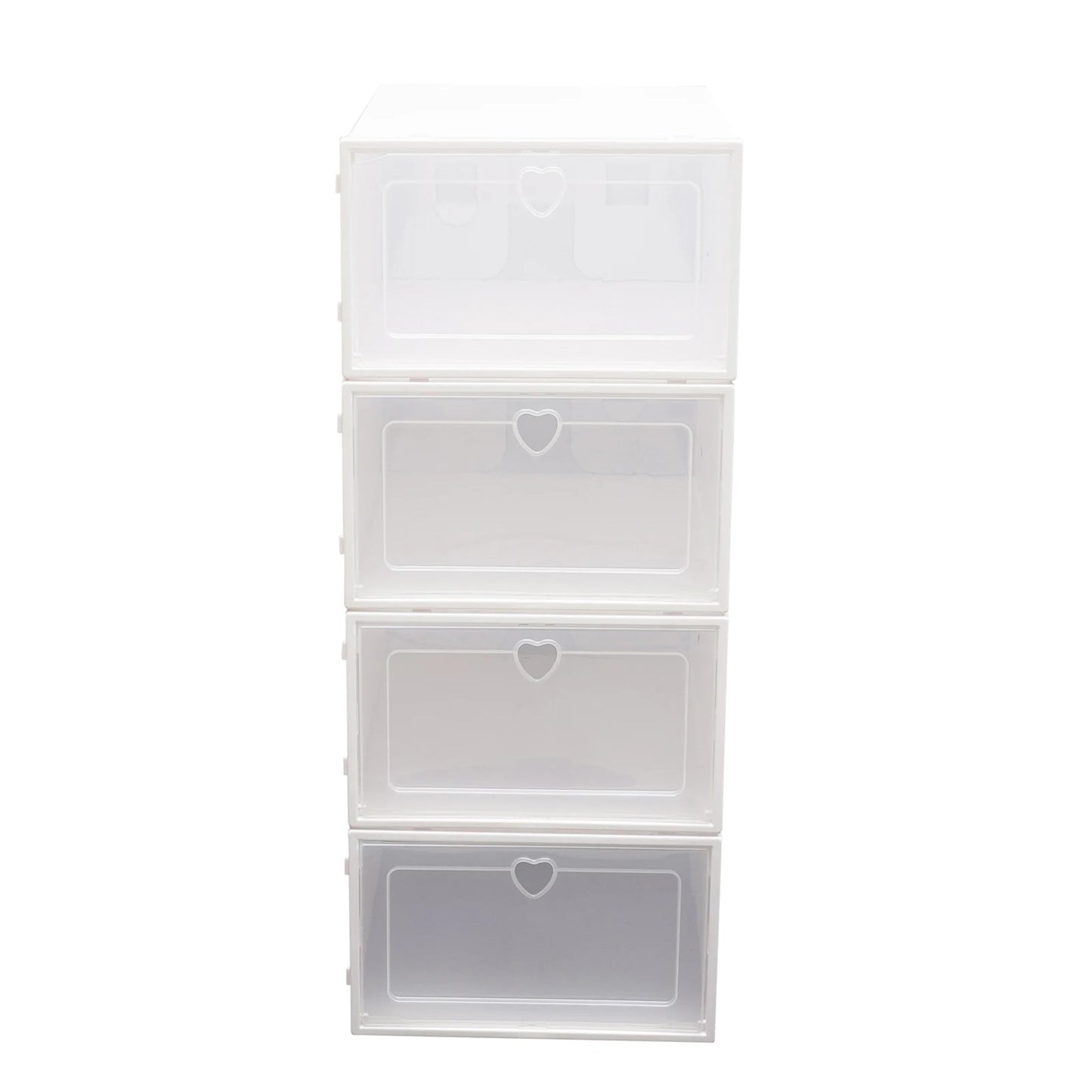 Plastic Fold Shoe Boxes Stackable Shoes Case Shoe Organizer Transparent Drawer Shoebox Thickened Dustproof Shoe Rack Organizer