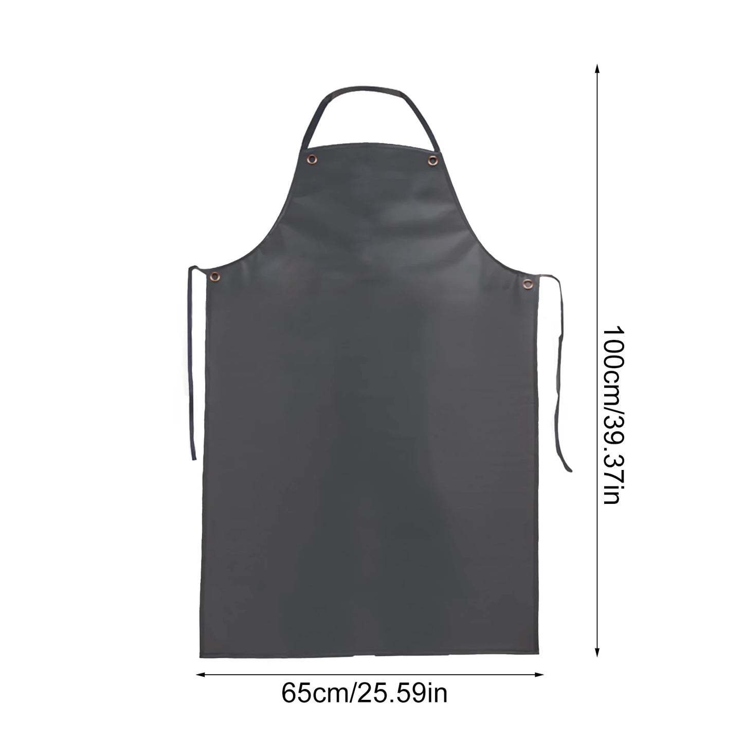 Waterproof Oilproof PVC Black Apron For Kitchen Waterproof Areas Work Cleaner Wipeable Oil Resistant Baking Accessories