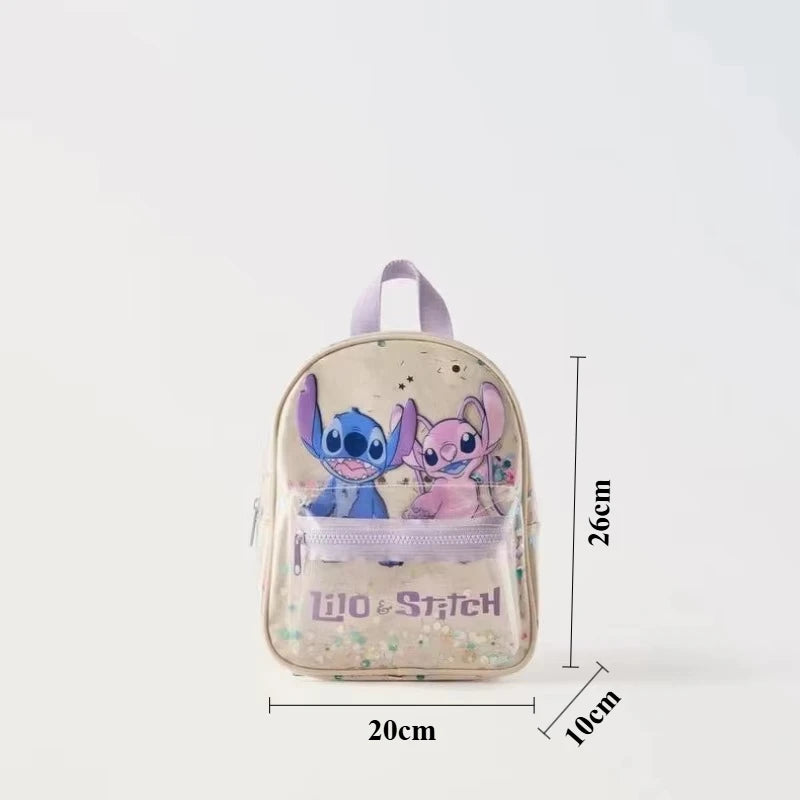 Disney Mickey Mouse Cartoon Fashion Backpack Women's Minnie Canvas School Bag Fashion Large Capacity Backpack Girls Mochila