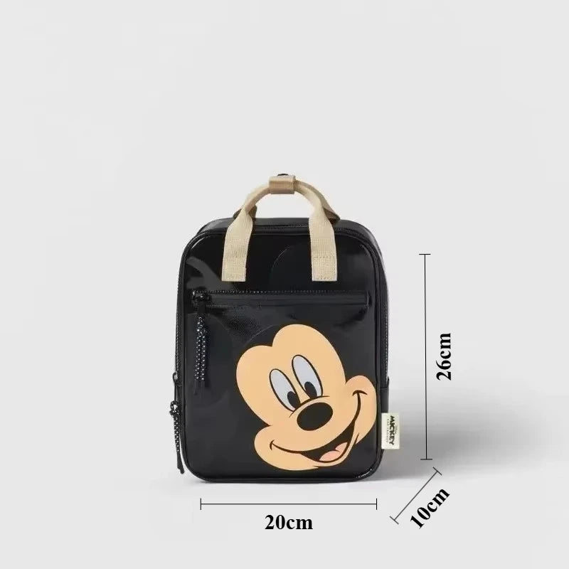 Disney Mickey Mouse Cartoon Fashion Backpack Women's Minnie Canvas School Bag Fashion Large Capacity Backpack Girls Mochila