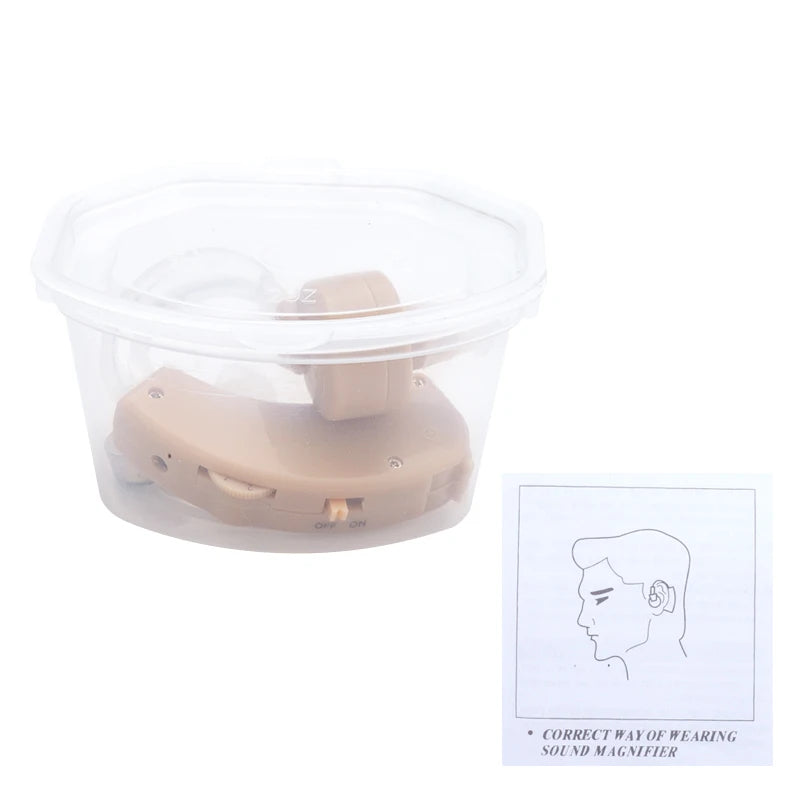 Super Mini Hearing Aid Ear Sound Amplifier Adjustable Tone Hearing Aids Portable Ear Hearing Amplifier for the Deaf Elderly