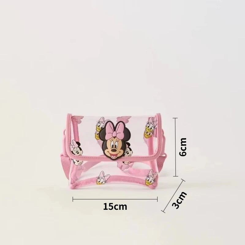 Disney Mickey Mouse Cartoon Fashion Backpack Women's Minnie Canvas School Bag Fashion Large Capacity Backpack Girls Mochila