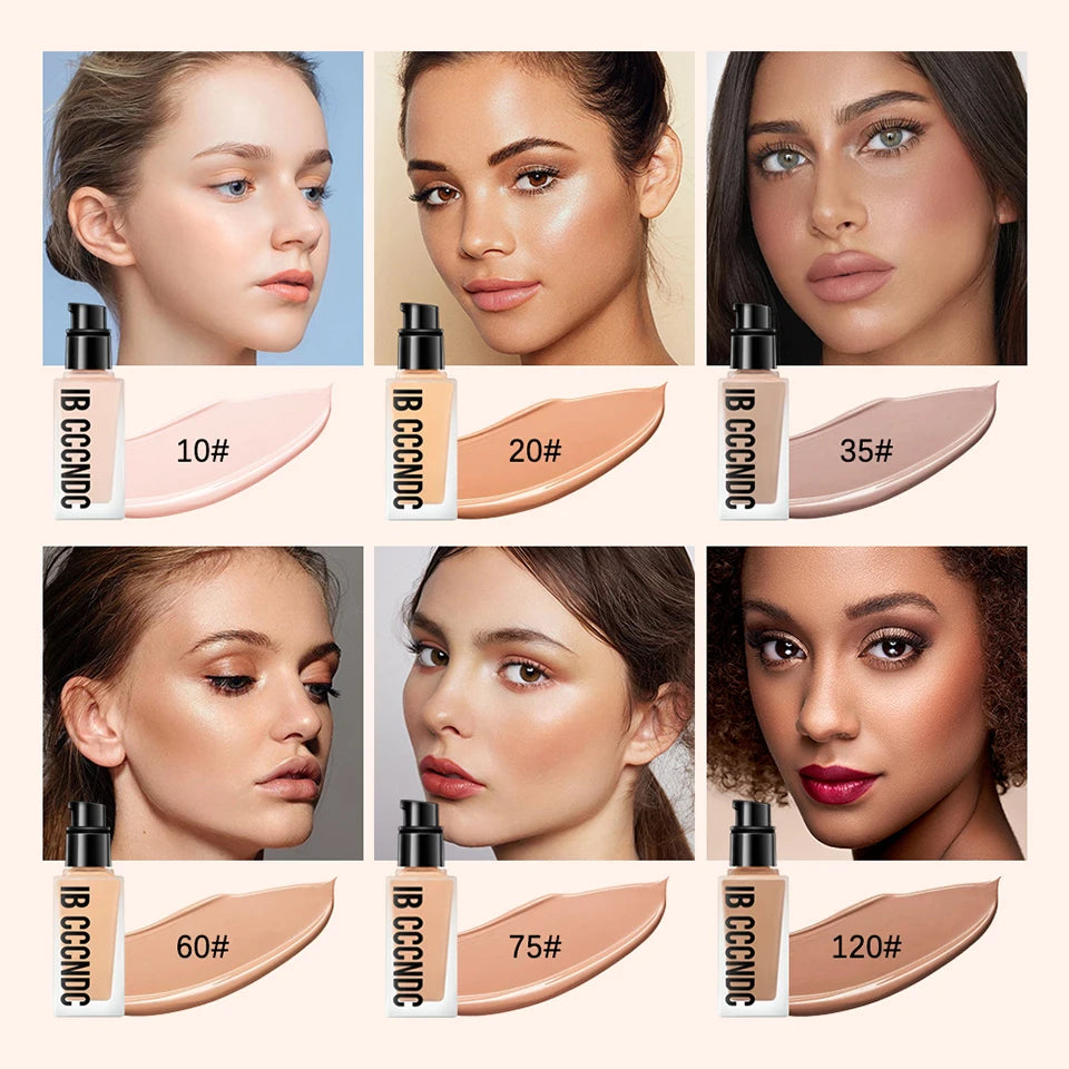 Flawless All Day 6 Color Waterproof Concealer Foundation For Women Makeup Full Coverage Long Lasting Moisturizing