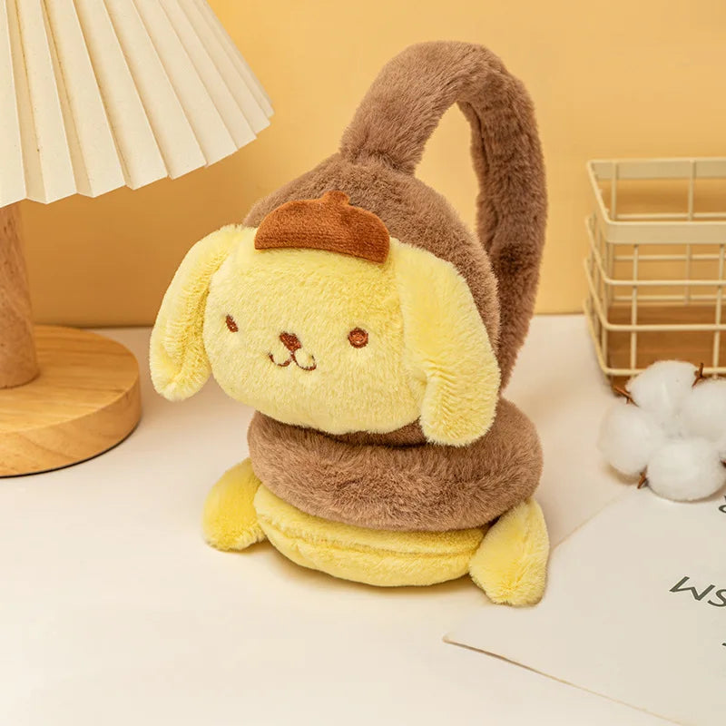 Sanrio Kuromi Cinnamoroll Melody Soft Plush Warmer Earmuff Cute Earflap Winter Outdoor Cold Protection Ear-Muffs Ear Cover Gift