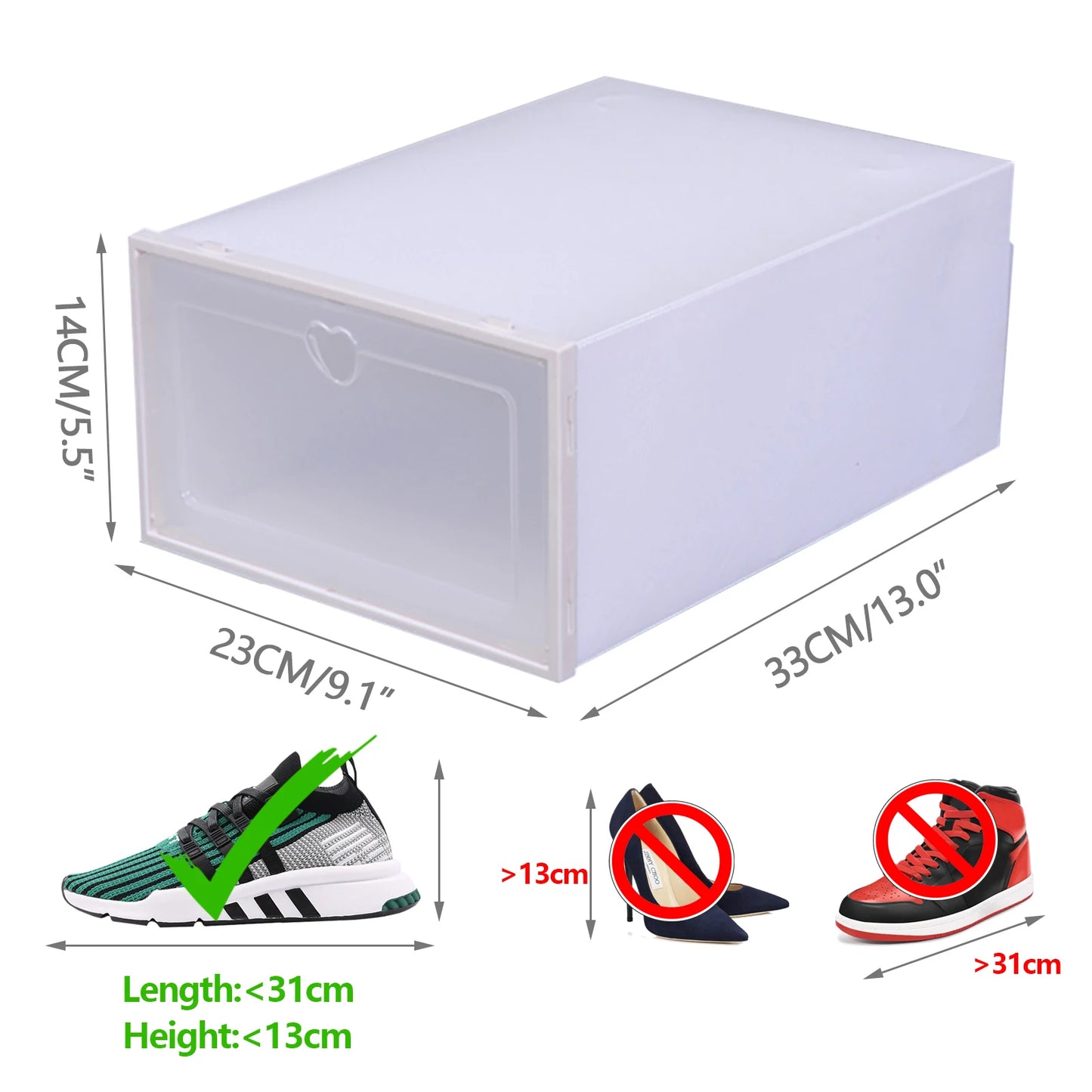 Plastic Fold Shoe Boxes Stackable Shoes Case Shoe Organizer Transparent Drawer Shoebox Thickened Dustproof Shoe Rack Organizer