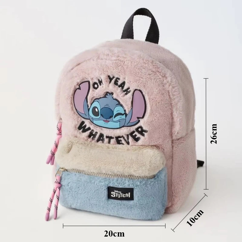 Disney Mickey Mouse Cartoon Fashion Backpack Women's Minnie Canvas School Bag Fashion Large Capacity Backpack Girls Mochila