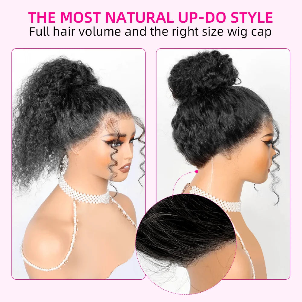 Glueless Invisi-Drawstring 360 Full Lace Wig 200 Density Body Wave HD Transparent Lace Front Wigs Human Hair Brazilian Remy Hair