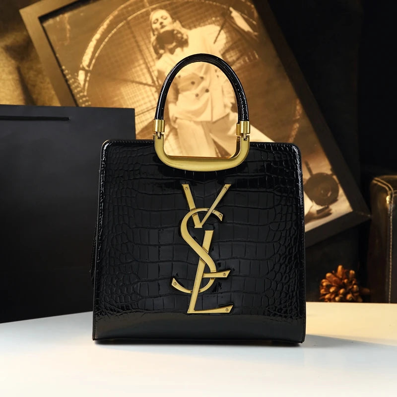 High-grade light luxury handbag 2024 new autumn and winter fashion Tote bag women's crocodile print single shoulder crossbodybagh
