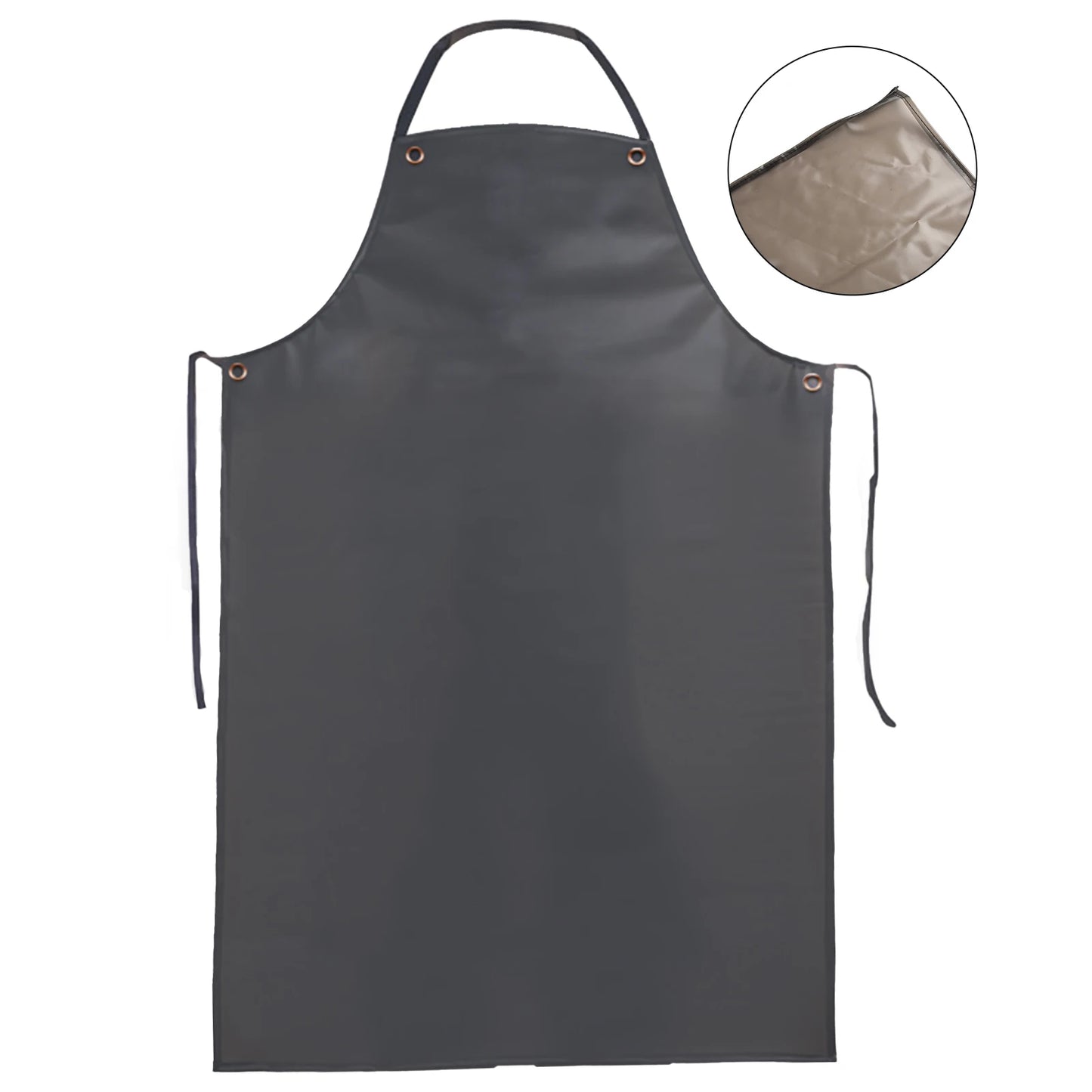 Waterproof Oilproof PVC Black Apron For Kitchen Waterproof Areas Work Cleaner Wipeable Oil Resistant Baking Accessories