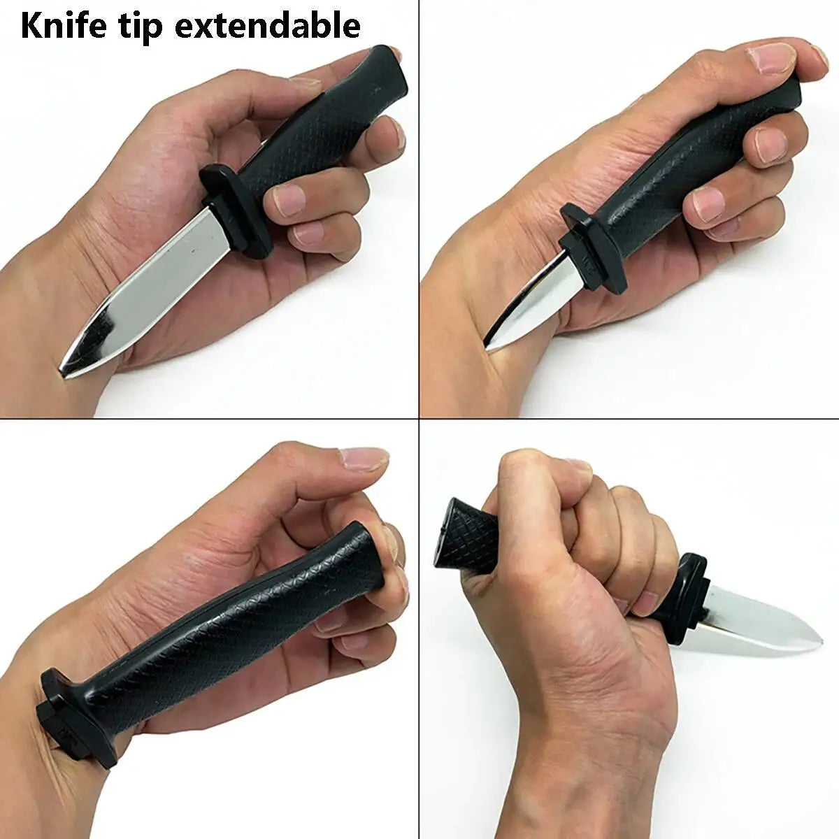 Fake telescopic knife magic props, telescopic simulation knife prank toys, fake knife prank performance