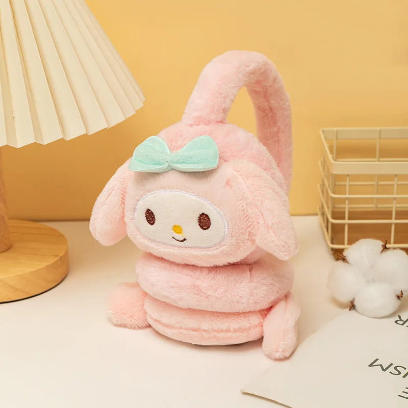 Sanrio Kuromi Cinnamoroll Melody Soft Plush Warmer Earmuff Cute Earflap Winter Outdoor Cold Protection Ear-Muffs Ear Cover Gift