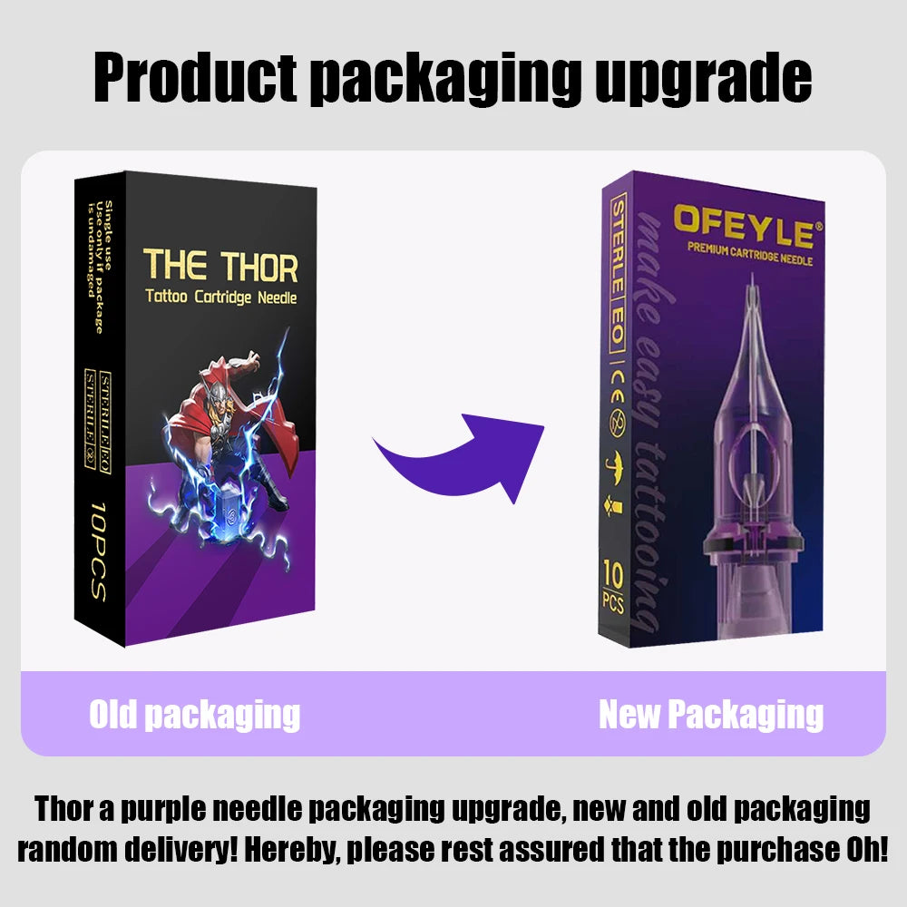 YILONG 50/20PCS Disposable Purple Tattoo Cartridges Needle RM/RL/M1/RS Needle diameter 0.35MM Tattoo Needle For Tattoo Machine