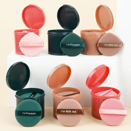 7pcs Air Cushion Puff Wet And Dry Reusable Sponge Puff For Liquid, Cream, Foundation And Powder Makeup Tool With A Storage Case