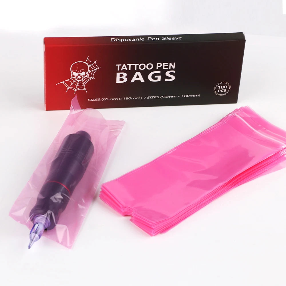 100 PCS Waterproof Tattoo Pen Barrier Film Protective Tattoo Color Packaging Machine Pen Protective Film Anti Fouling Film