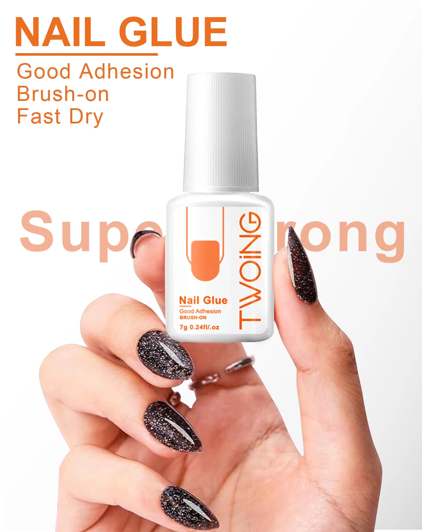 5pcs/2pcs 7g Super Strong Nail Glue For False Nail Tips, Acrylic Nails,Press OnNails,Fake Nails Art Decoration Lasting Adhesion