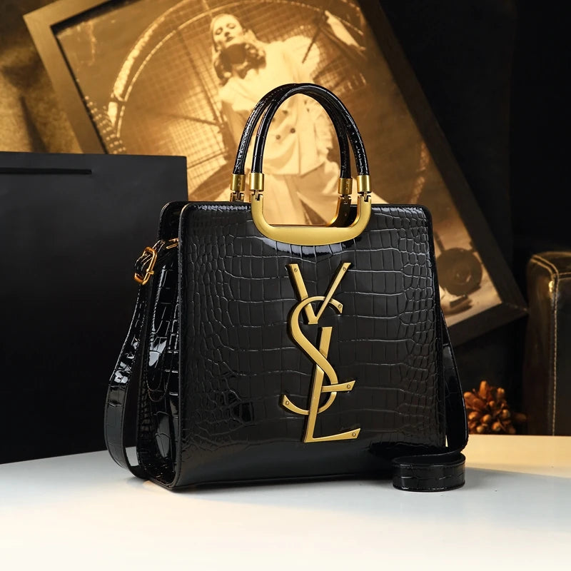 High-grade light luxury handbag 2024 new autumn and winter fashion Tote bag women's crocodile print single shoulder crossbodybagh