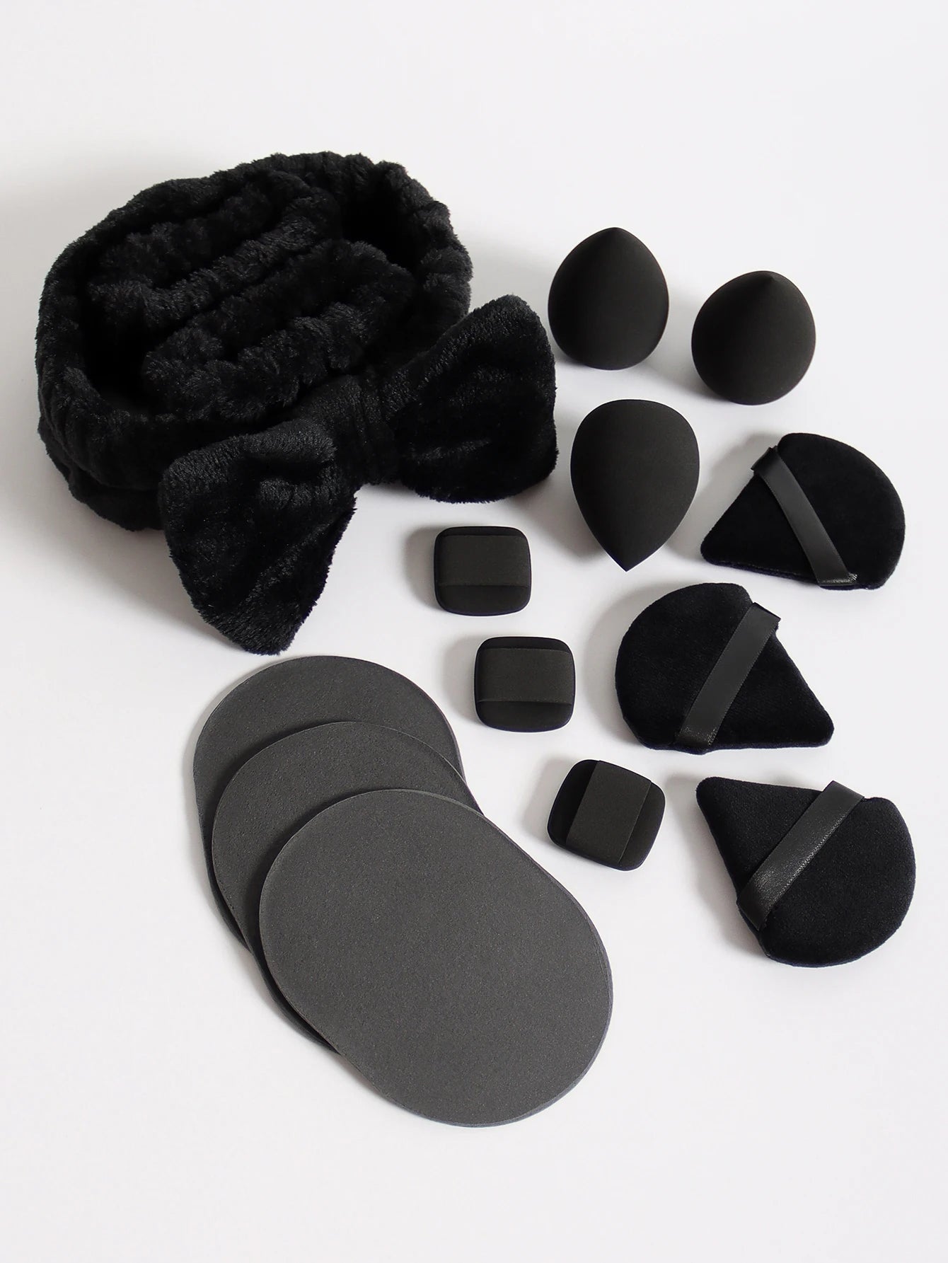 15 件套 Cosmetic Puff Makeup Sponge Blender Beauty Egg Foundation Sponges Puff Wash Face Headband Wristband Make up Accessories