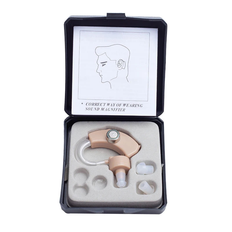 Super Mini Hearing Aid Ear Sound Amplifier Adjustable Tone Hearing Aids Portable Ear Hearing Amplifier for the Deaf Elderly