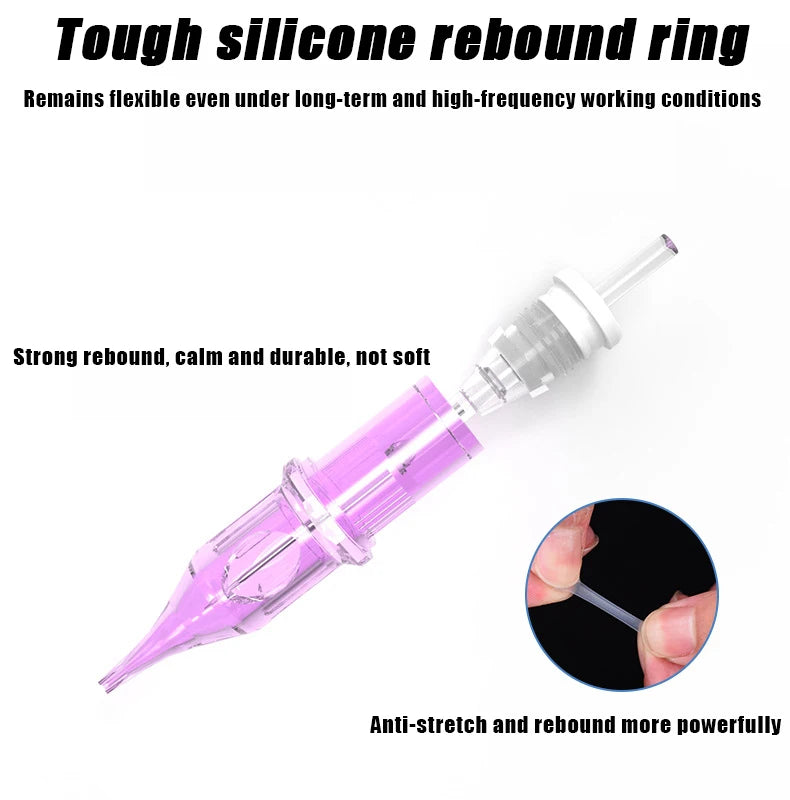 YILONG 50/20PCS Disposable Purple Tattoo Cartridges Needle RM/RL/M1/RS Needle diameter 0.35MM Tattoo Needle For Tattoo Machine